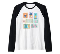 Disney Stitch Hawai'i Summer Stamps Tropical Beach Vacation Manche Raglan