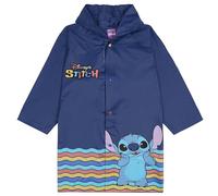 DISNEY Stitch Imperméable à capuche bleu marine pour garçon, cape pour garçon (FR/ES, Numérique, 122, 128, Taille normale, Bleu)