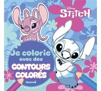 Disney Stitch - Je colorie avec des contours colorés - Collectif - Hemma - broché - Document jeunesse