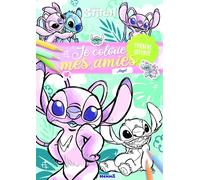 Disney Stitch - Je colorie mes amies - Angel - Stickers offerts - Collectif - Hemma - broché - Document jeunesse