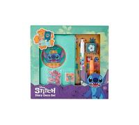 Disney Stitch Journal intime Kit de bricolage - Journal Fluffy pour enfants à partir de 3 ans - Kit de décoration DIY avec autocollants, tampons à paillettes et stylos - Kit créatif pour fille à