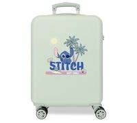 Joumma Disney Stitch Just Chill Valise de Cabine Verte 38 x 55 x 20 cm Rigide 2 kg Fermeture à Combinaison latérale ABS 2 kg 35 L Bagage à Main, Vert, Talla única, Valise Cabine