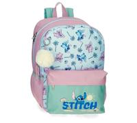 Disney Stitch Just Chill Sac à Dos Double Compartiment Adaptable au Chariot Portable 15,6 Pouces Bleu 31 x 44 x 15 cm Polyester by Joumma Bags, Bleu, Talla única, Sac à Dos Double Compartiment