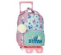 Disney Stitch Just Chill Sac à Dos Scolaire avec Chariot Bleu 23 x 28 x 10 cm Polyester by Joumma Bags, Bleu, Talla única, Sac à Dos Scolaire avec Chariot