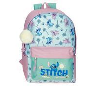 Disney Stitch Just Chill Sac à Dos Scolaire Portable 15,6 Pouces Vert 31,5 x 45 x 15 cm Polyester by Joumma Bags, Vert, Talla única, Sac à Dos Scolaire