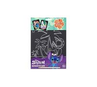 Disney Stitch - Kit d'images à gratter pour enfants - Art créatif avec 2 grands posters - 26 x 19,5 cm - Avec stylo à gratter en bois - Effet de couleur arc-en-ciel - Kit de peinture à partir de 3 ans