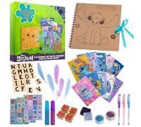 Disney Stitch Kit Scrapbooking Enfant et Ado, Kits de Loisirs Créatifs, Scrapbooking Accessoires, Stickers, Stylos Gel - Idee Cadeau Original