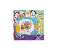 Disney Stitch Livre de coloriage avec eau | Livre de coloriage à l'eau réutilisable pour enfants à partir de 3 ans | Avec stylo à eau rechargeable | 12 pages à colorier | Cadeaux Lilo et Stitch | Kit