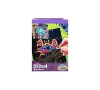 Disney Stitch Livre d'images à gratter A5 pour enfants | Livre de bricolage avec 15 motifs au format A5 | Avec stylo à gratter en bois | Effet de couleur arc-en-ciel | Kit créatif à partir de 3 ans
