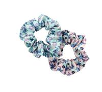 DISNEY Stitch - Chouchou Cheveux en Satin Imprimé - LILO & STITCH - Lot de 2 Scrunchies Doux - Produit Officiel Disney