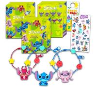 Disney Stitch Lot de 3 boîtes aveugles - Lot de 3 porte-clés figurines mystérieuses et autocollants, plus | Clips de sac Lilo et Stitch pour enfants, garçons, filles