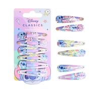 Disney Stitch Lot de 6 barrettes à cheveux antidérapantes en métal pour filles avec impression Disney Stitch - Accessoires de cheveux élégants - 5,1 cm