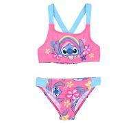 Disney Stitch Maillot de Bain Deux Pièces pour Fille, Bikini Motif Tropical pour Enfant, Taille 3 Ans | Rose