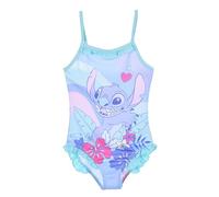 Disney Stitch Maillot de Bain pour Fille, Maillot de Bain Une Pièce Arc-en-Ciel pour Fille, Taille 4 Ans | Bleu