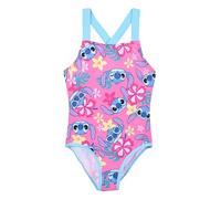 Disney Stitch Maillot de Bain pour Fille, Maillot de Baine Une Pièce Design Tropical, Taille 4 Ans | Rose