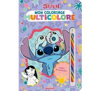 Disney Stitch - Mon coloriage multicolore - Avec stickers ! + 1 crayon - Collectif - Hemma - broché - Document jeunesse