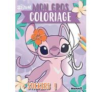 Disney Stitch - Mon gros coloriage + stickers ! (Angel) - Collectif - Hemma - broché - Document jeunesse