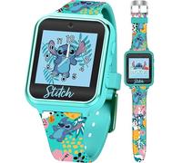Disney Stitch Montre intelligente interactive pour enfants - Apprentissage amusant avec 10 cadrans de montre, jeux, compteur de pas et appareil photo, turquoise, 40mm, Moderne