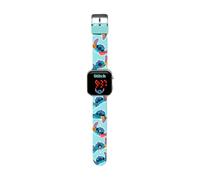 Disney Stitch Montre Numérique LED, Montre pour Enfants avec Bracelet Ajustable, Affichage de L'heure et de la Date, Cadeau pour Garçons et Filles (Bleu)