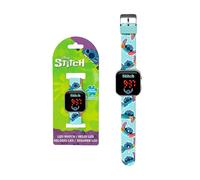 Disney Stitch Montre Numérique LED, Montre pour Enfants avec Bracelet Ajustable, Affichage de L'heure et de la Date, Cadeau pour Garçons et Filles (Bleu)