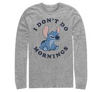 Disney Stitch Mornings T-Shirt, Athletic chiné, 3X-Large Grand Homme