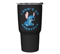 Disney Stitch Mornings Tasse de voyage isotherme en acier inoxydable, 800 ml, multicolore