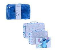 Disney Stitch Organisateur de Voyage, Ensemble de 3 Organisateurs de Bagages, Sac de Cabine, Trousse de Toilette, Sac de Rangement pour Vêtements