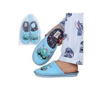DISNEY Stitch Pantoufles antidérapantes pour femmes, CHAUDES, DOUX, FESTIVES pour la maison + sac décoratif POUR CADEAU 38-39 EU 38/39
