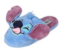 DISNEY Stitch pantoufles femme antidérapantes douces, chaussons maison bleu