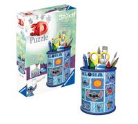 Ravensburger Puzzle 3D Pot à crayons Stitch – 57 pièces numérotées, sans colle, H 9,5 cm, dès 6 ans
