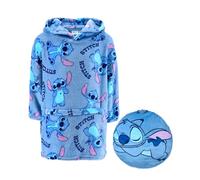 Disney Stitch Pull à Capuche pour Fille, Sweat-Shirt Couverture Polaire Douce à Capuche se Transforme en Oreiller, Tailles 4 à 10 Ans (FR/ES, Âge, 6 Ans, Taille Normale, Bleu)