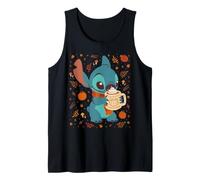 Disney Stitch Pumpkin Latte Cozy Fall Coffee Collage Débardeur