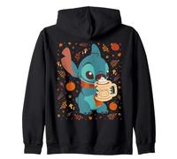 Disney Stitch Pumpkin Latte Cozy Fall Coffee Collage Sweat à Capuche