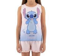 Disney Stitch Pyjama Fille, Ensemble 2 Pièces Pyjama Stitch 'You are Magical' T-Shirt et Short en Coton Doux, Taille 12 Ans | Rose
