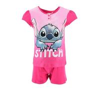 Disney Stitch Pyjama pour Fille, Ensemble 2 Pièces, T-Shirt et Short Stitch, Coffret Cadeau Inclus, Tailles 3 à 8 Ans (FR/ES, Âge, 5 Ans, Taille Normale, Fuchsia)