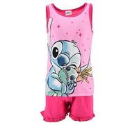 Disney Stitch Pyjama pour Fille, Ensemble 2 Pièces, T-Shirt et Short Stitch et Scrump Design, Coffret Cadeau Inclus, Tailles 3 à 8 Ans (FR/ES, Âge, 6 Ans, Taille Normale, Fuchsia)