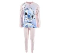 Disney Stitch Pyjamas pour Filles, T-Shirt et Pantalon Long 2 Pièces Ensemble pour Filles, Pyjama en Coton Doux Stitch Design, Taille 6 Ans | Rose