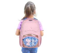 DISNEY Stitch RENFORCÉ ac à dos scolaire, CARTABLE d'école pour filles, pochette pour ORDINATEUR PORTABLE 41x30x15cm (Rose Stitch Angel)