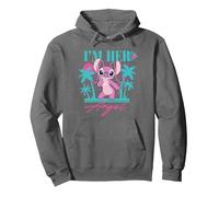 Disney Stitch Retro ’90s Couples Matching I’m Her Angel Sweat à Capuche, Unisexe pour adultes, Asphalte, S