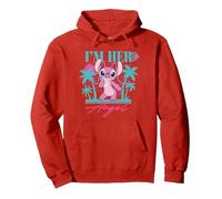 Disney Stitch Retro ’90s Couples Matching I’m Her Angel Sweat à Capuche, Unisexe pour adultes, Rouge, S