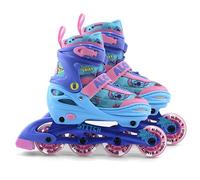 Disney Stitch, Rollers pour Filles 3in1, Adjustable, Roues LED Lumineuses, pour l'apprentissage du Roller (Bleu, 34-37 EU)