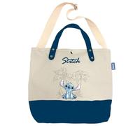 Disney Stitch Sac à Bandoulière Sac de Voyage pour les Frais de Plage en Coton Cadeau pour les Femmes et les Adolescents, beige