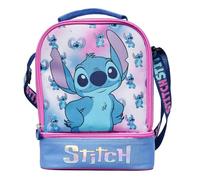 Disney Stitch Sac à déjeuner pour enfants avec doublure isolante multi-compartiments portable sur l'épaule