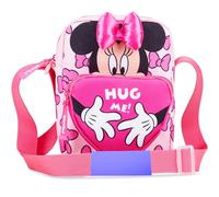 Disney Stitch Sac Bandoulière Fille et Ado Sac à Main avec Sangle Réglable Shopping Sorties et Vacances Cadeau Fille (Rose Minnie)
