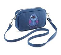 Disney Stitch Sac à Main, Sac à Bandoulière avec Sangle Ajustable pour Fille - Cadeau Enfants (Bleu)