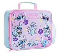 Disney Stitch Sac Isotherme Repas Enfant avec Doublure, Portable Sac Dejeuner pour L'école, Voyages (Rose/Bleu)
