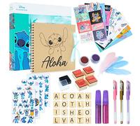 Disney Stitch Scrapbook Kit pour enfants Kit de bricolage avec Wito Scrapbook Bricolage Scrapbooking Accessoires Autocollants Timbres Gel Stylos Glitter Filles Art Set Stitch Cadeaux pour Filles