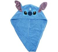 Disney Stitch - Serviette Cheveux Enfant Microfibre Ultra Douce - Séchage Rapide sans Chaleur - Respect Cheveux Fins - Accessoire Bain Douche - Coiffure Sèche sans Effort - Produit Officiel