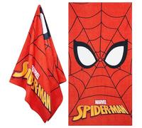 Disney Serviettes de Plage pour Enfants, 100% Coton, Drap De Plage à séchage Rapide, 70 x 140 cm (Rouge Spiderman)
