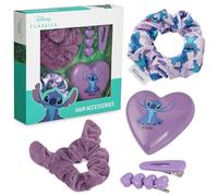 Disney Stitch Set d'Accessoires Cheveux Fille Ado, Pinces à Cheveux Brosse Pliante Cheveux Chouchou Cheveux - Cadeau Fille